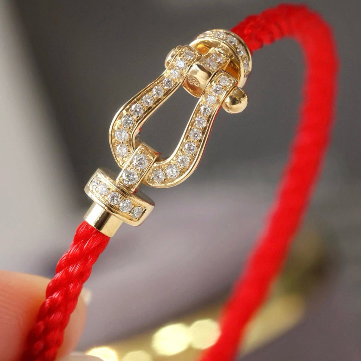 [⭐Mirelle]FORCE LARGE HORSESHOE FULL DIAMOND BRACELET ROSE GOLD