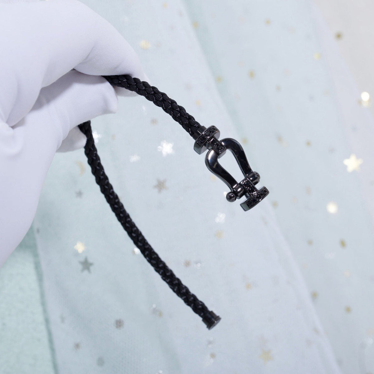 [⭐Mirelle]FORCE LARGE SERIES HORSESHOE BLACK SAMURAI BRACELET