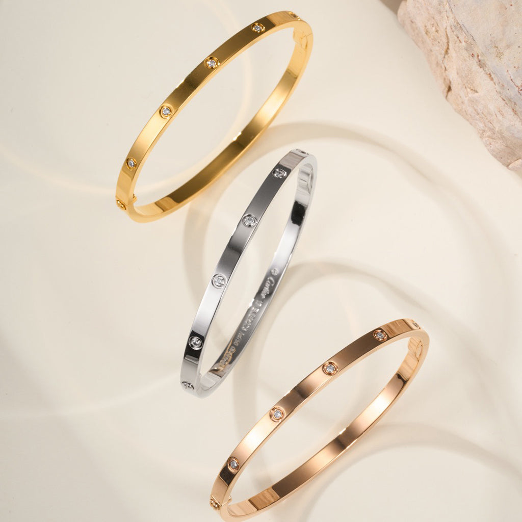 [⭐Mirelle]LOVE BRACELET 3.65MM 10 DIAMONDS
