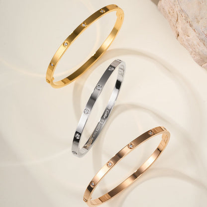 [⭐Mirelle]LOVE BRACELET 3.65MM 10 DIAMONDS