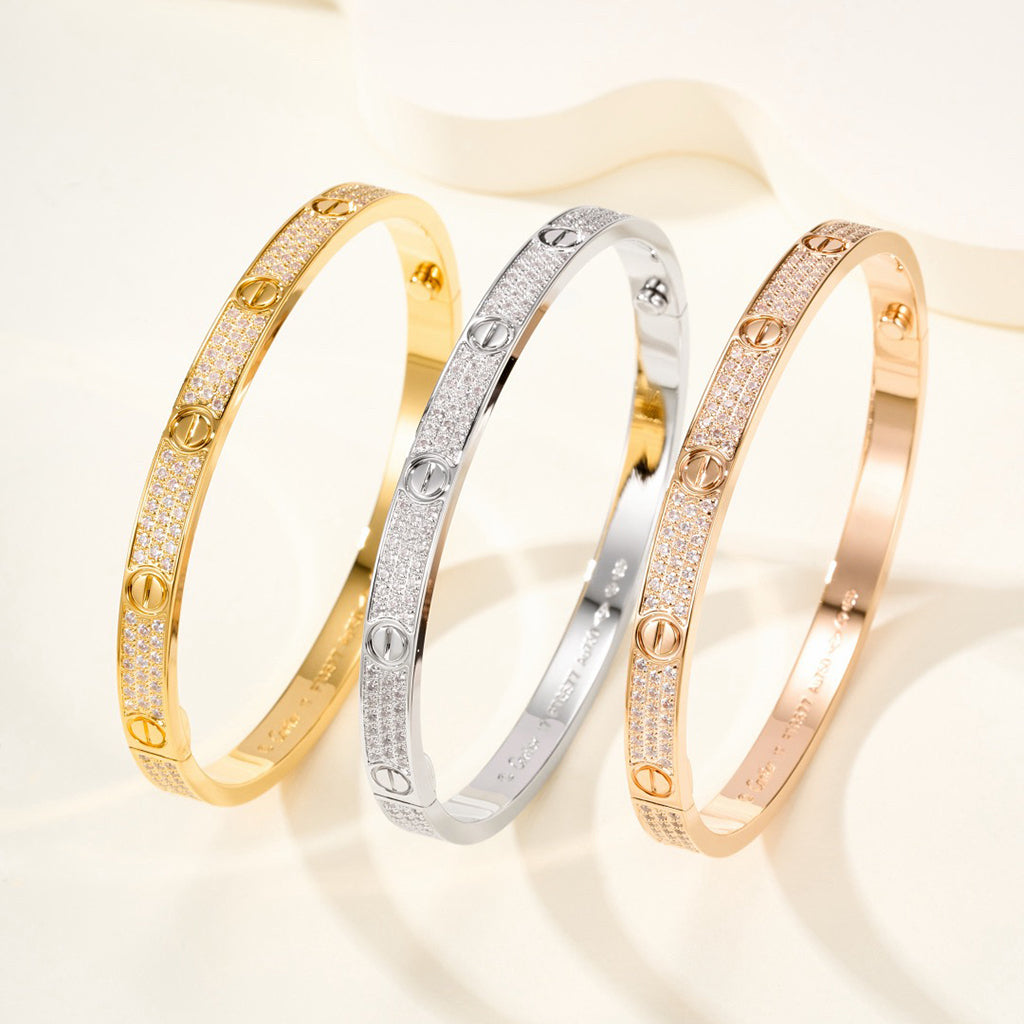 [⭐Mirelle]LOVE BRACELET 4.8MM DIAMOND-PAVED