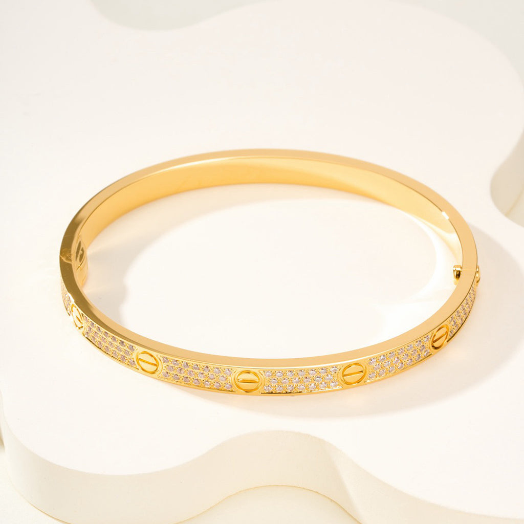 [⭐Mirelle]LOVE BRACELET 4.8MM DIAMOND-PAVED