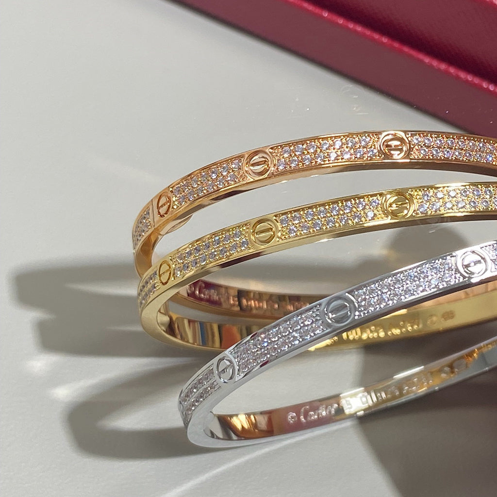 [⭐Mirelle]LOVE BRACELET 3.65MM DIAMOND-PAVED