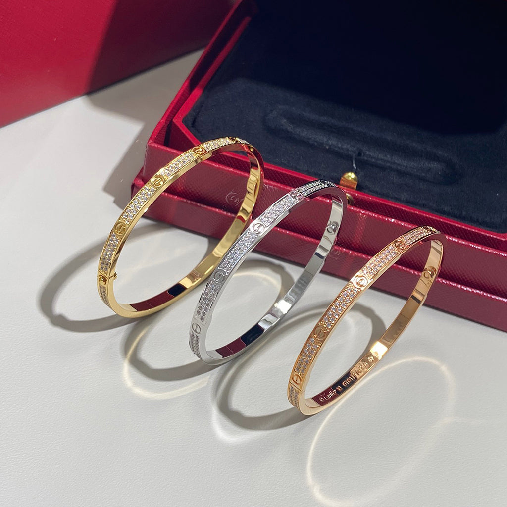 [⭐Mirelle]LOVE BRACELET 3.65MM DIAMOND-PAVED