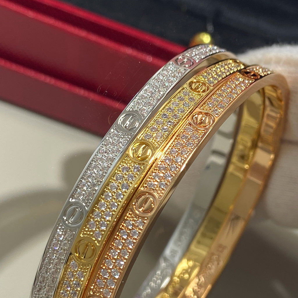 [⭐Mirelle]LOVE BRACELET 3.65MM DIAMOND-PAVED