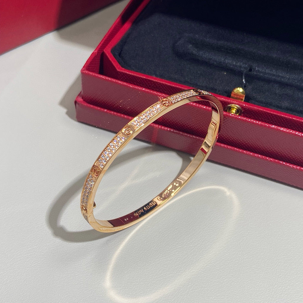 [⭐Mirelle]LOVE BRACELET 3.65MM DIAMOND-PAVED