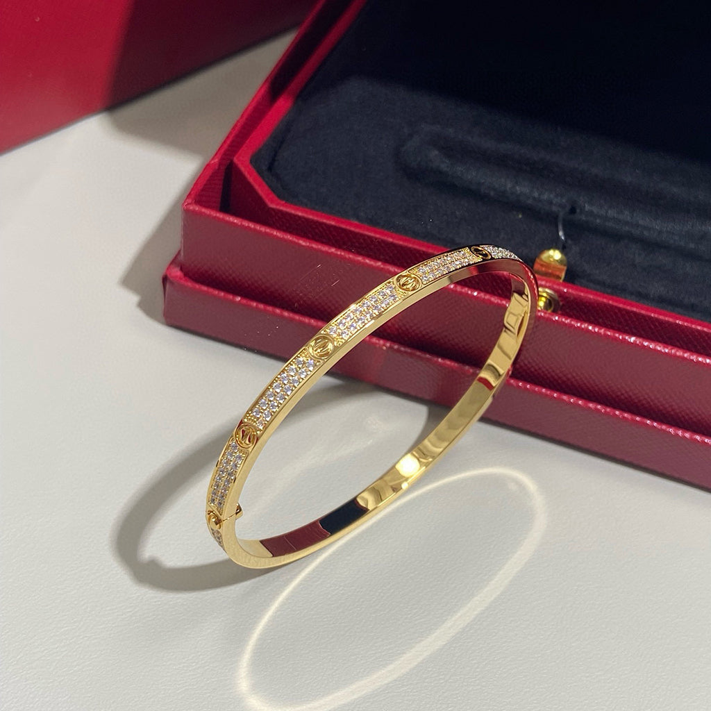 [⭐Mirelle]LOVE BRACELET 3.65MM DIAMOND-PAVED