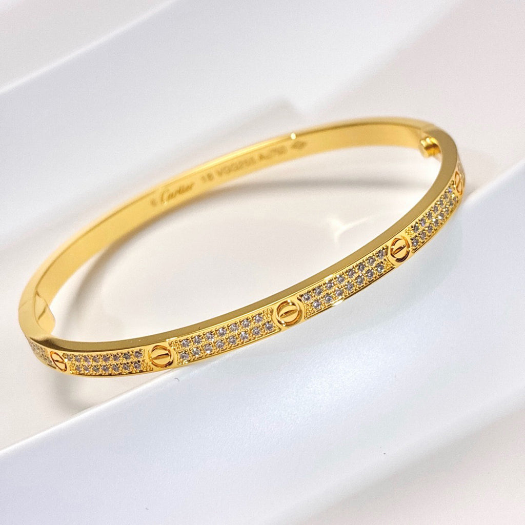 [⭐Mirelle]LOVE BRACELET 3.65MM DIAMOND-PAVED
