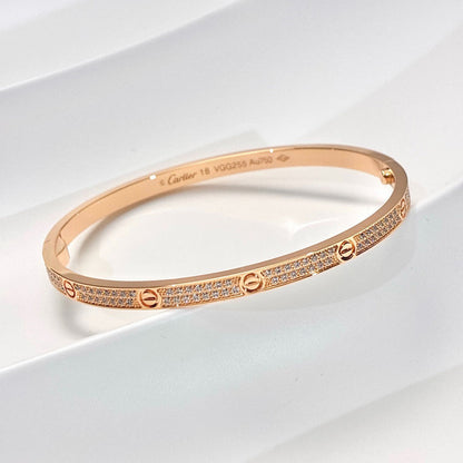 [⭐Mirelle]LOVE BRACELET 3.65MM DIAMOND-PAVED