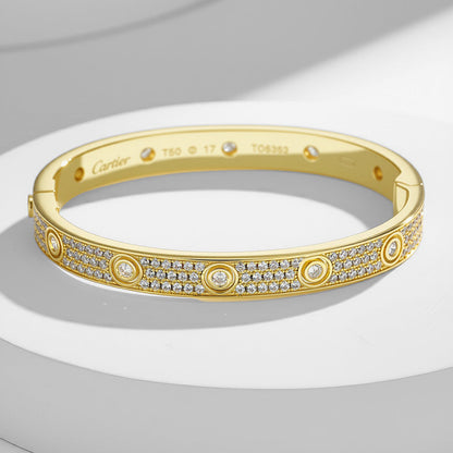 [⭐Mirelle]LOVE BRACELET 6.1MM DIAMOND-PAVED 10 BIG DIAMONDS