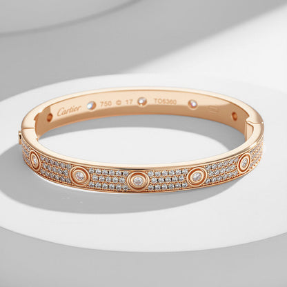 [⭐Mirelle]LOVE BRACELET 6.1MM DIAMOND-PAVED 10 BIG DIAMONDS