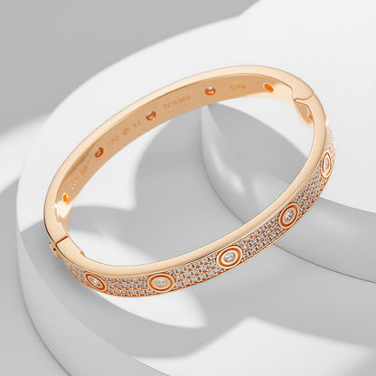 [⭐Mirelle]LOVE BRACELET 6.1MM DIAMOND-PAVED 10 BIG DIAMONDS