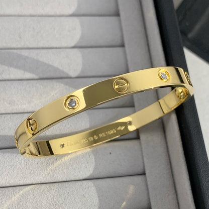 [⭐Mirelle]LOVE BRACELET 6.1MM 4 DIAMONDS