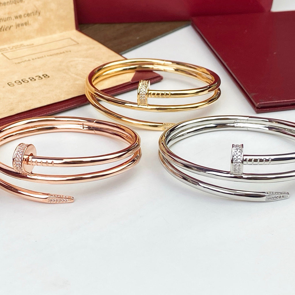 [⭐Mirelle]JUSTE BRACELET 3.5MM DOUBLE ROW DIAMOND