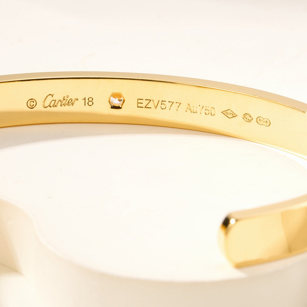 [⭐Mirelle]LOVE BRACELET 6.1MM 1 DIAMOND OPEN CUFF