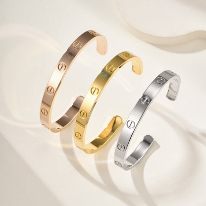 [⭐Mirelle]LOVE BRACELET 6.1MM OPEN CUFF