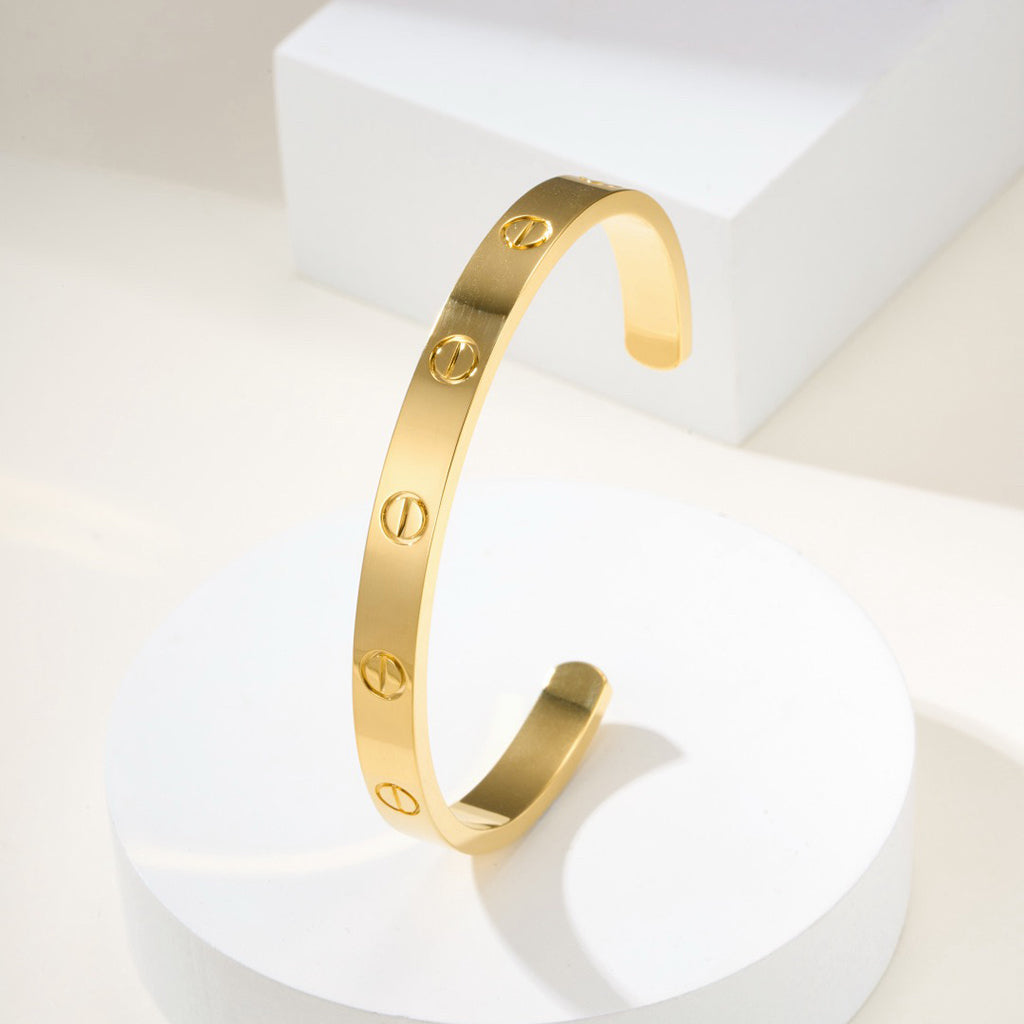 [⭐Mirelle]LOVE BRACELET 6.1MM OPEN CUFF