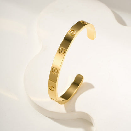 [⭐Mirelle]LOVE BRACELET 6.1MM OPEN CUFF