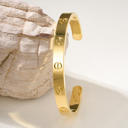 [⭐Mirelle]LOVE BRACELET 6.1MM OPEN CUFF