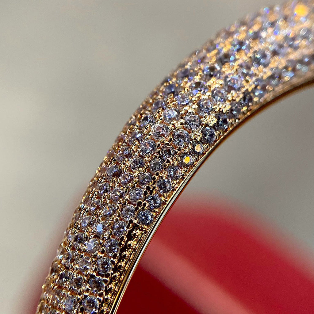 [⭐Mirelle]PANTHERE HALF DIAMOND OPEN BRACELET