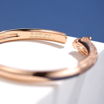 [⭐Mirelle]PANTHERE FULL DIAMOND OPEN BRACELET