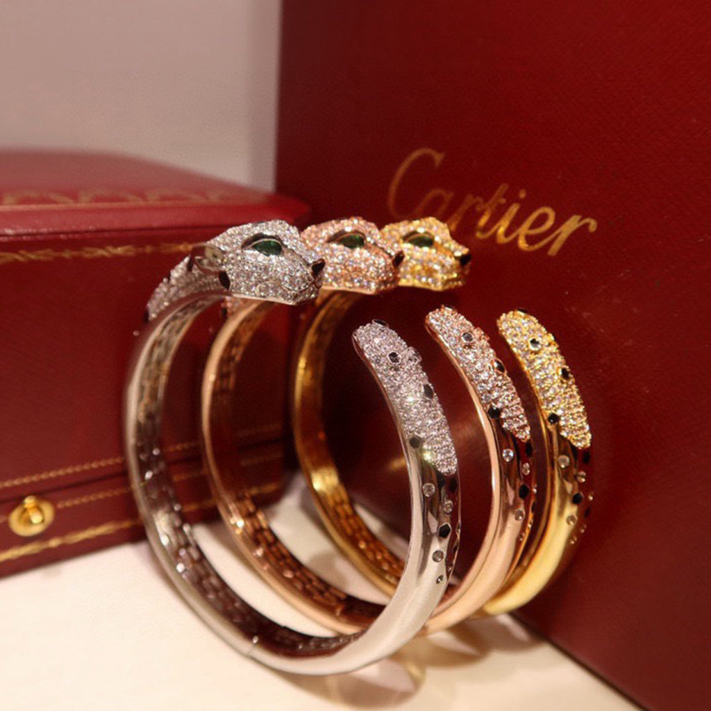 [⭐Mirelle]PANTHERE BIG BRACELET DIAMONDS