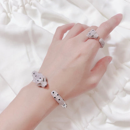 [⭐Mirelle]PANTHERE BIG BRACELET DIAMONDS