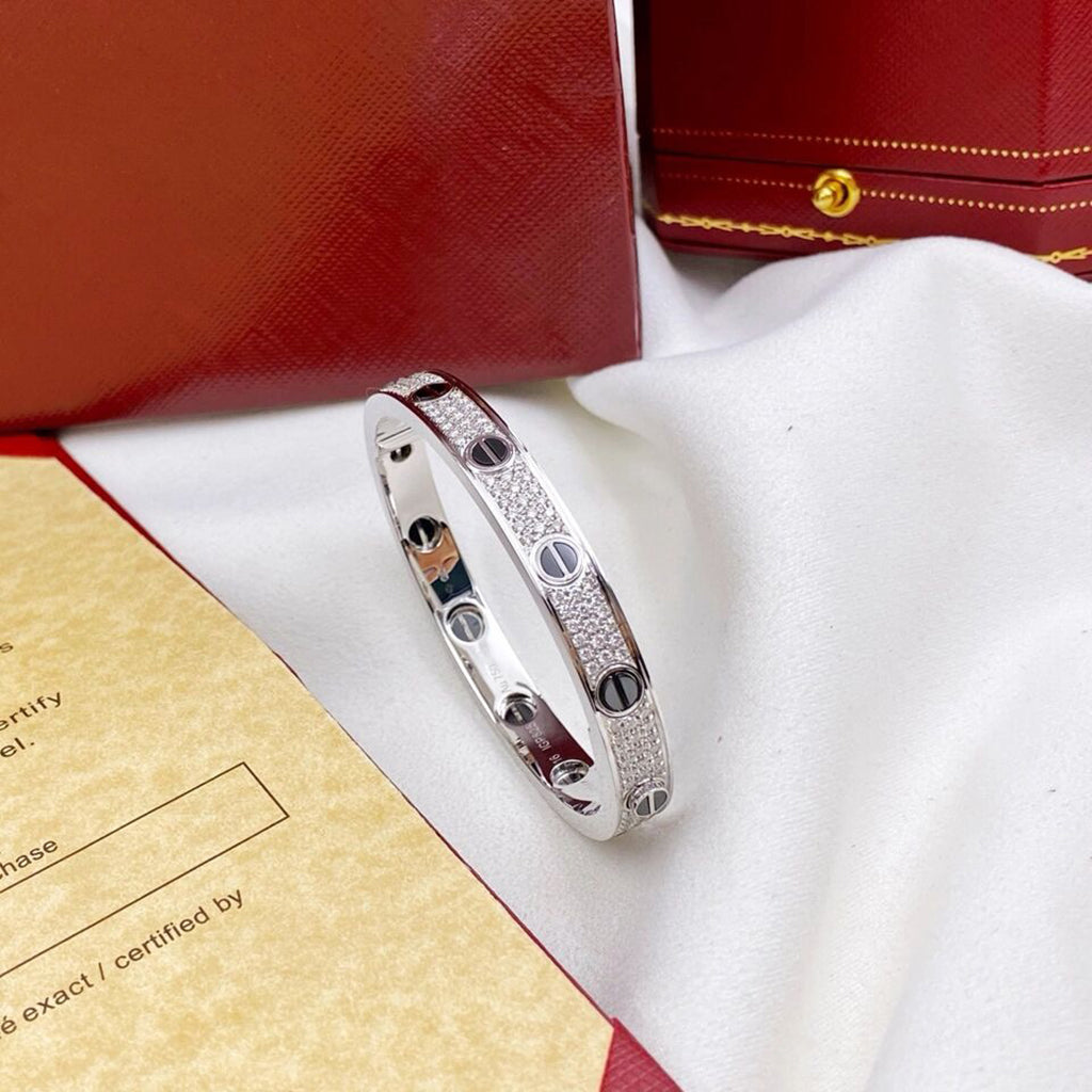 [⭐Mirelle]LOVE BRACELET 6.1MM DIAMOND-PAVED CERAMIC