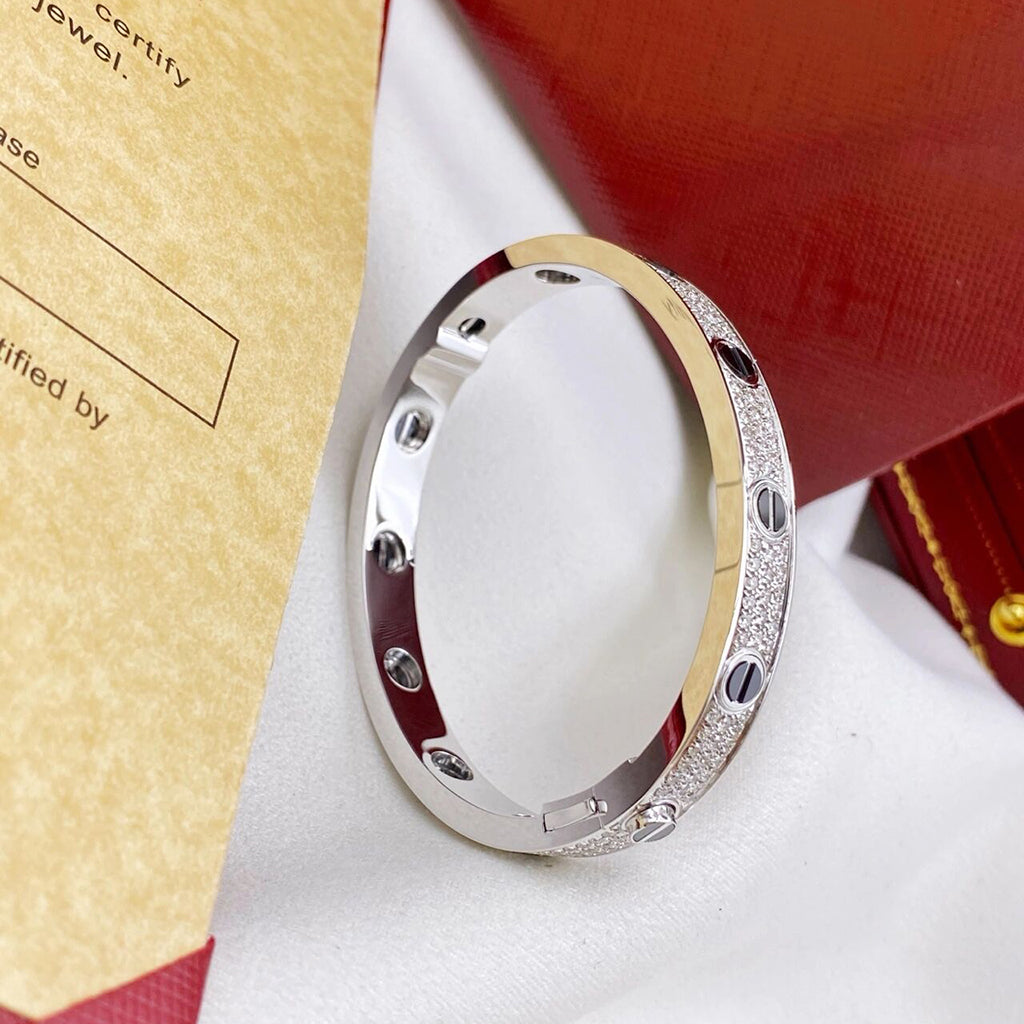 [⭐Mirelle]LOVE BRACELET 6.1MM DIAMOND-PAVED CERAMIC
