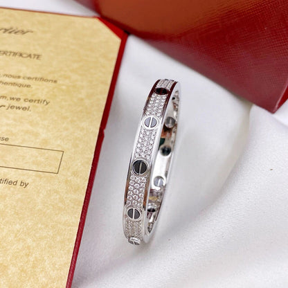 [⭐Mirelle]LOVE BRACELET 6.1MM DIAMOND-PAVED CERAMIC