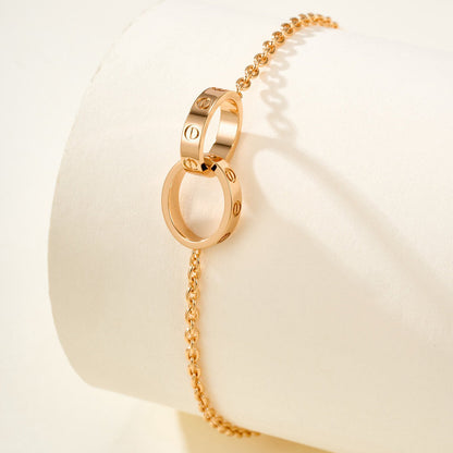 [⭐Mirelle]LOVE BRACELET DOUBLE RING