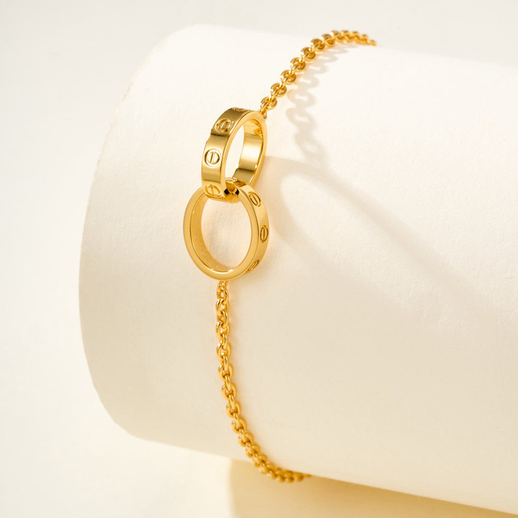 [⭐Mirelle]LOVE BRACELET DOUBLE RING