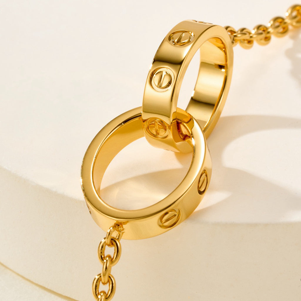 [⭐Mirelle]LOVE BRACELET DOUBLE RING