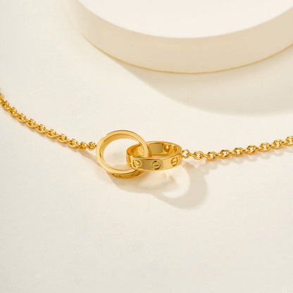 [⭐Mirelle]LOVE BRACELET DOUBLE RING