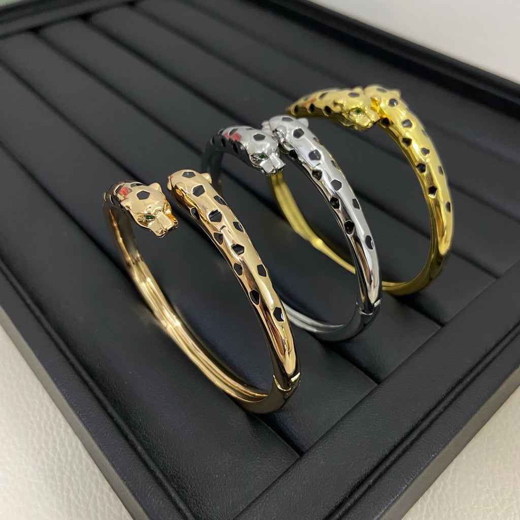 [⭐Mirelle]PANTHERE DOUBLE HEADED OPEN BRACELET