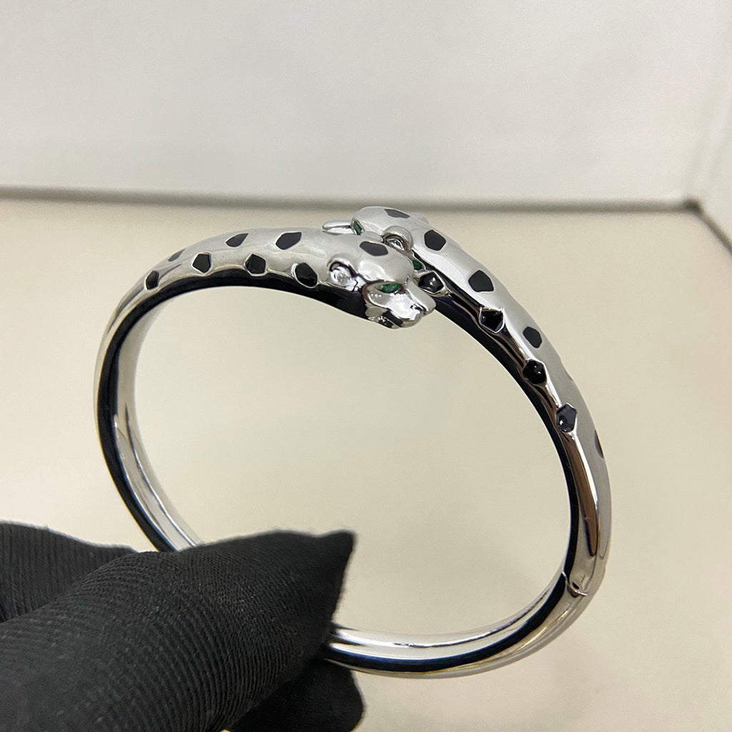 [⭐Mirelle]PANTHERE DOUBLE HEADED OPEN BRACELET