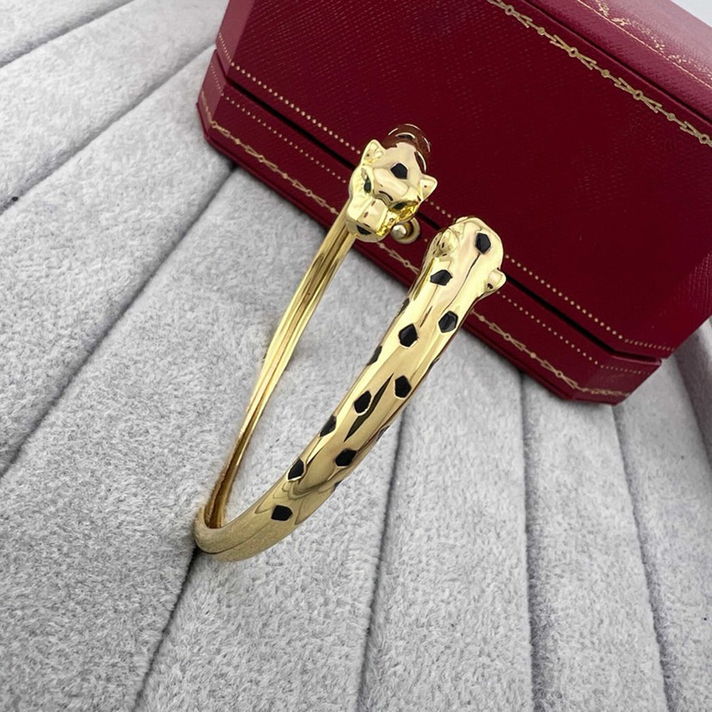 [⭐Mirelle]PANTHERE DOUBLE HEADED OPEN BRACELET