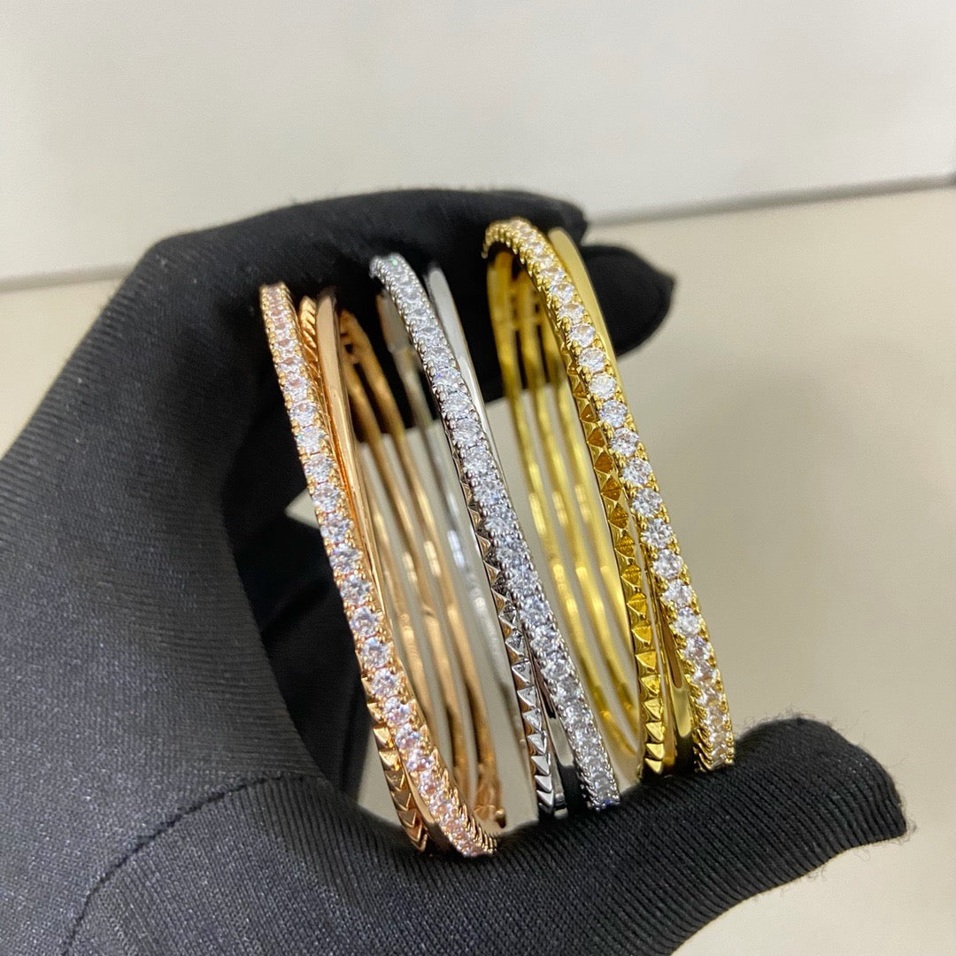 [⭐Mirelle]ETINCELLE HALF-PAVED DIAMOND BRACELET