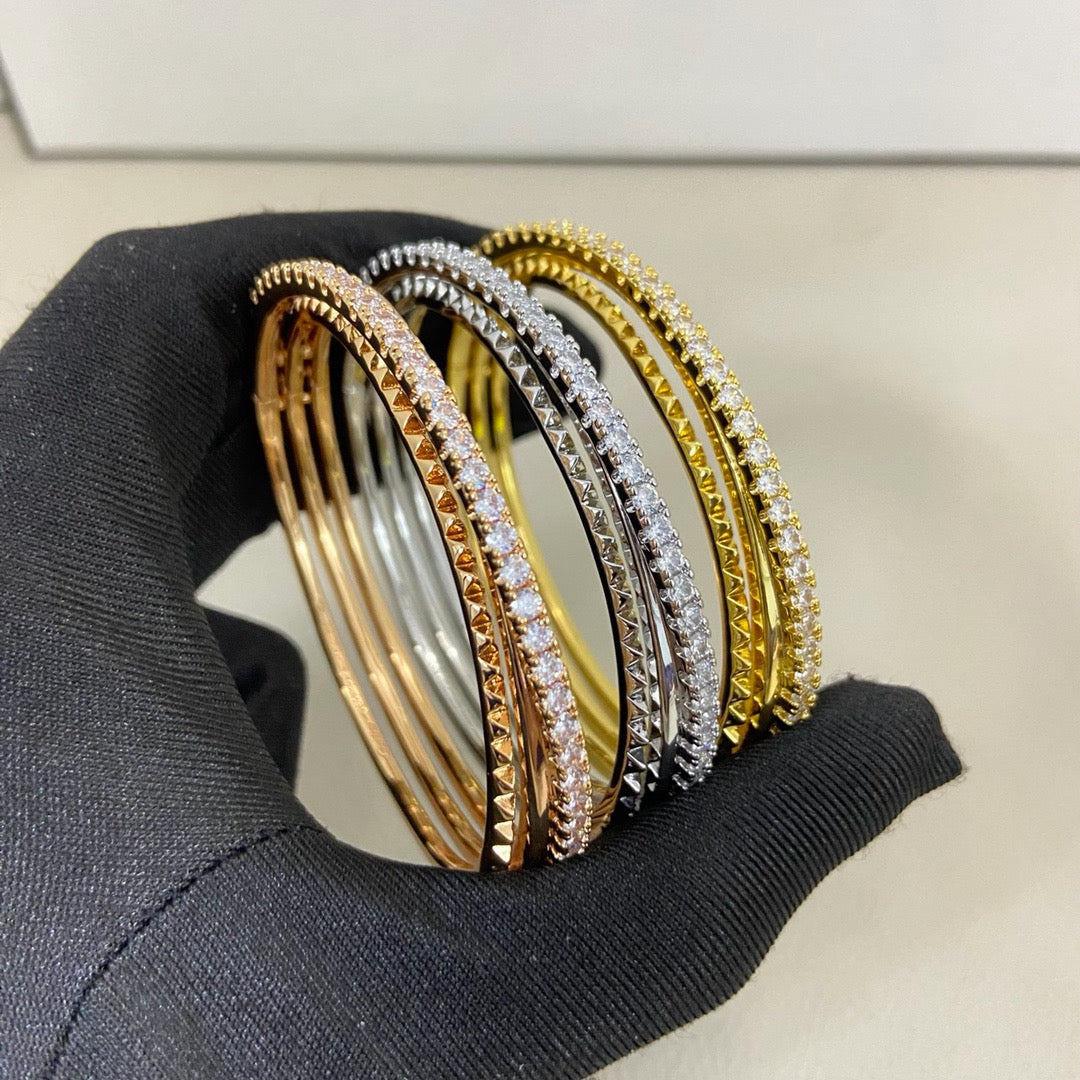 [⭐Mirelle]ETINCELLE HALF-PAVED DIAMOND BRACELET