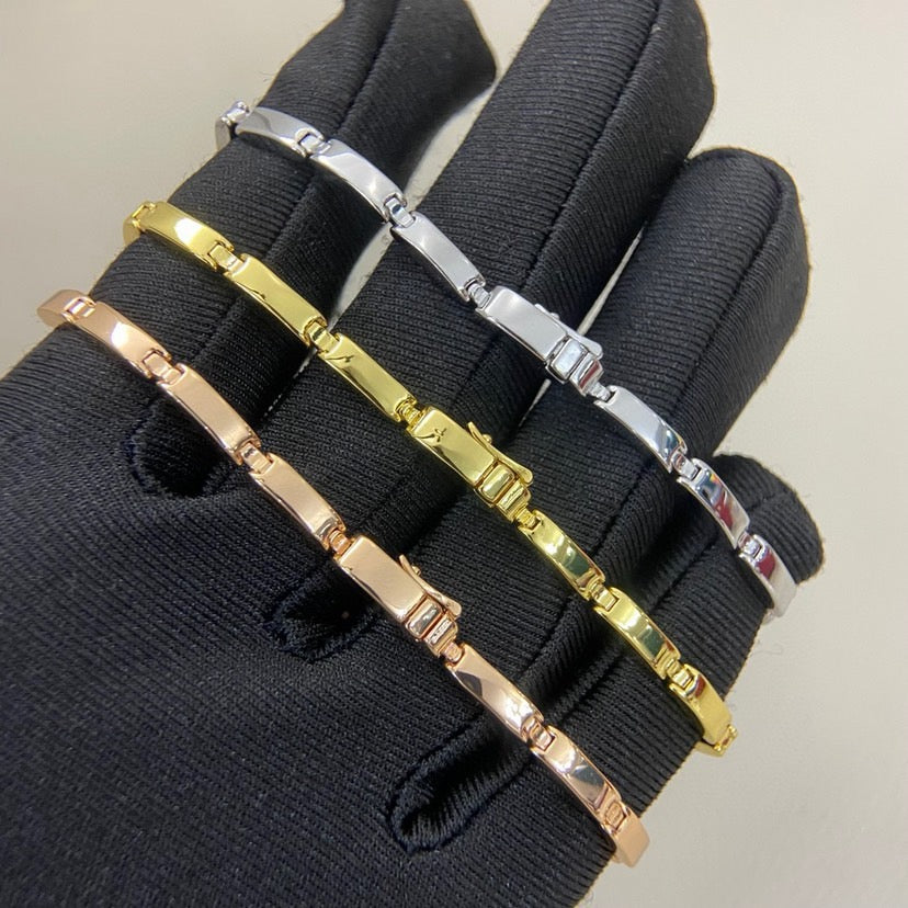 [⭐Mirelle]PANTHERE HALF DIAMOND ON CHAIN BRACELET