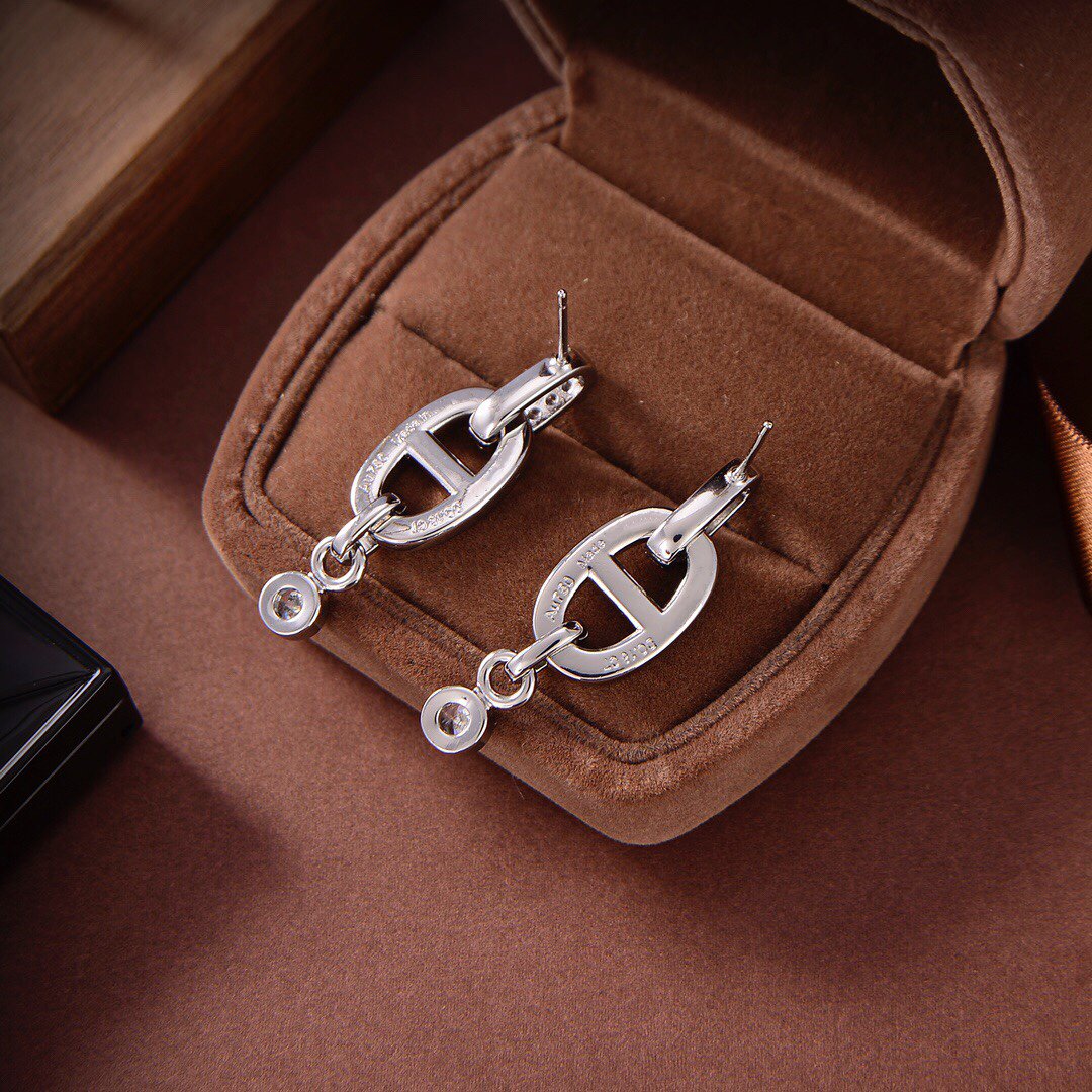 [⭐Mirelle]HM CHAINE DIAMOND EARRINGS