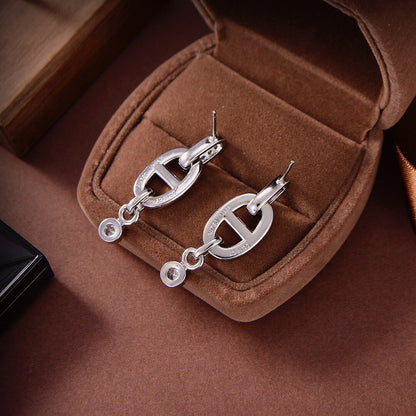 [⭐Mirelle]HM CHAINE DIAMOND EARRINGS