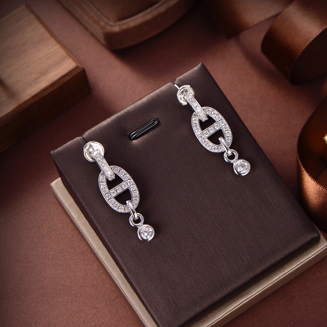 [⭐Mirelle]HM CHAINE DIAMOND EARRINGS