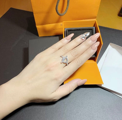 [⭐Mirelle]ECHAPPEE RING SILVER DIAMOND