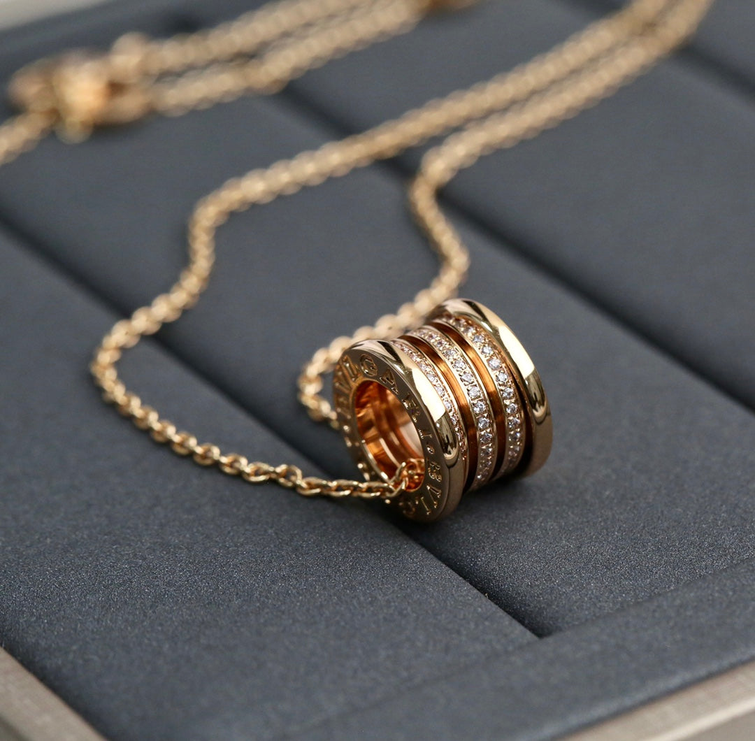 [⭐Mirelle]ZERO 1 PINK GOLD DIAMOND NECKLACE