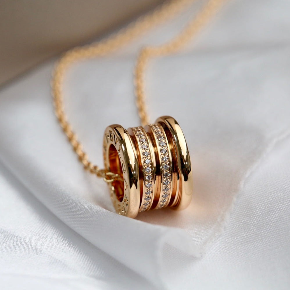 [⭐Mirelle]ZERO 1 PINK GOLD DIAMOND NECKLACE