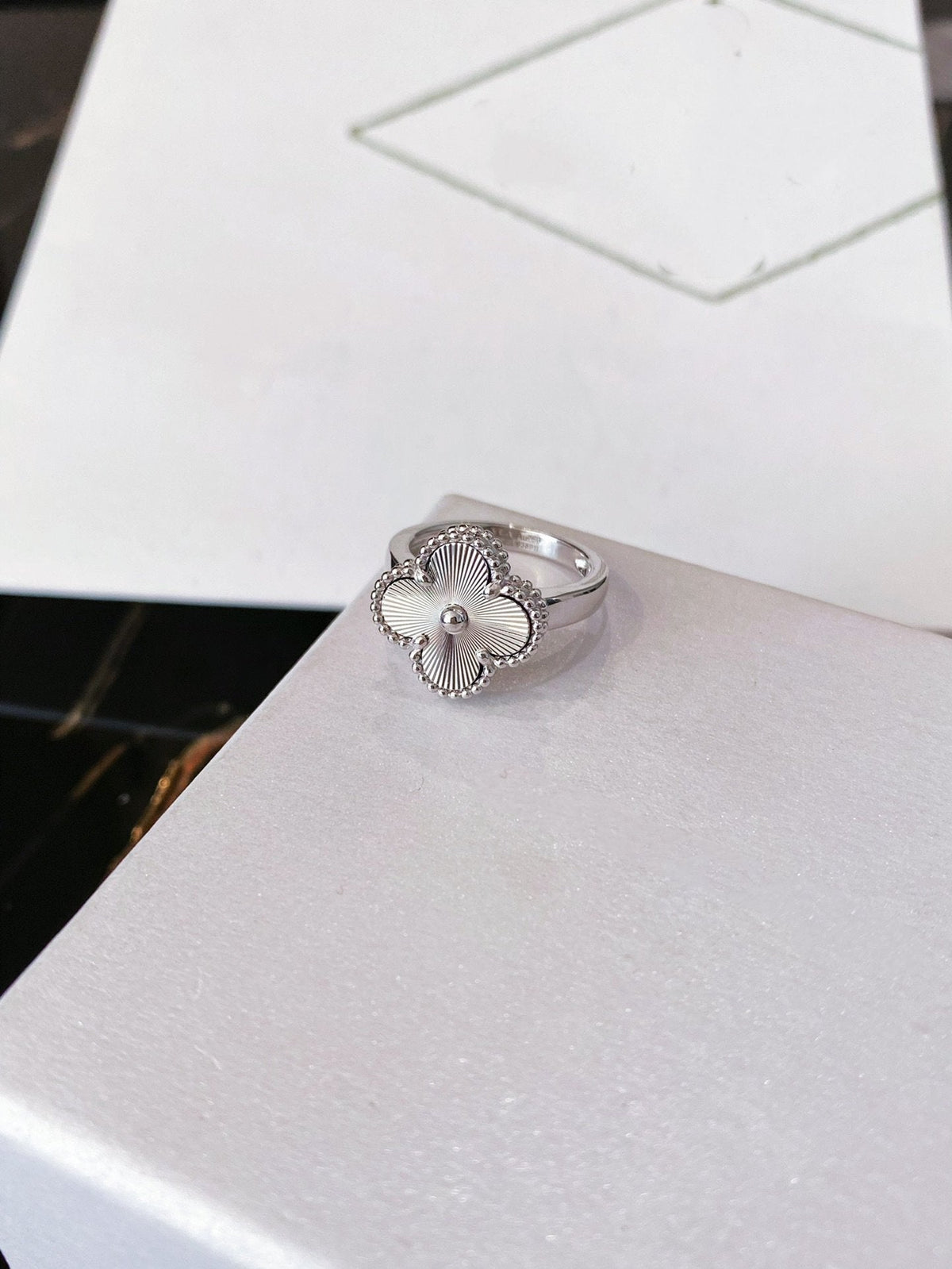 [⭐Mirelle]CLOVER SILVER RING