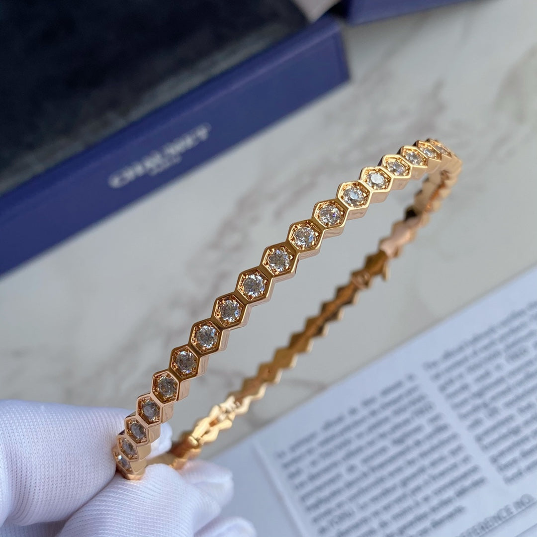 [⭐Mirelle]BEE LOVE GOLD BRACELET FULL DIAMOND
