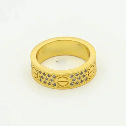 [⭐Mirelle]LOVE RING 5.5MM DIAMONDS PAVED
