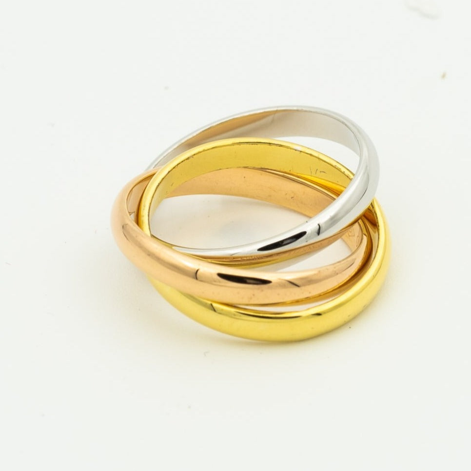 [⭐Mirelle Jewelry]TRINITY RING GOLD PINK GOLD SILVER